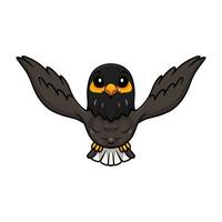 Cute myna bird cartoon flying vector