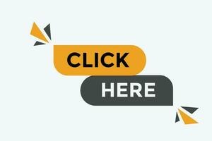 Click here button web banner templates. Vector Illustration