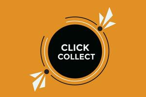 Click collect button web banner templates. Vector Illustration