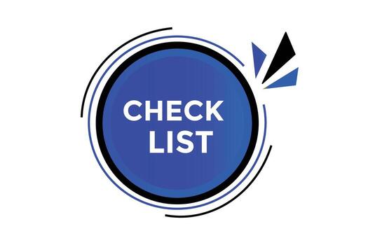 Check list button web banner templates. Vector Illustration