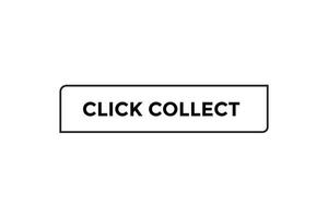 Click collect button web banner templates. Vector Illustration
