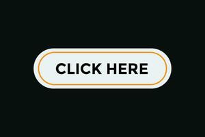 Click here button web banner templates. Vector Illustration