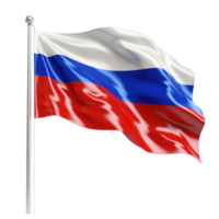 Russia flag isolated. Illustration AI Generative png