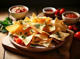 Bowl of tortilla chips photo