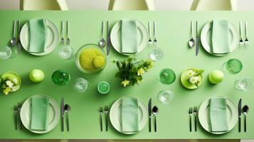 Dinner party table setting photo