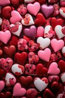Abstract background with hearts photo