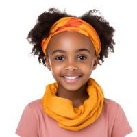 hermosa africano americano niña aislado png