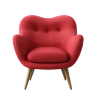 Modern red chair isolated png