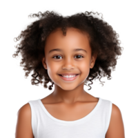 Beautiful african american girl isolated png