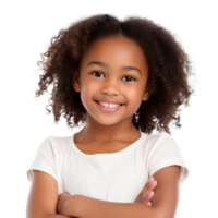 Beautiful african american girl isolated png