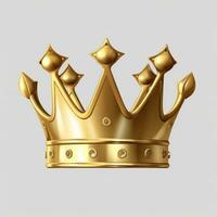 Golden crown isolated photo