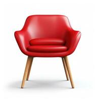 Modern red chair isolated photo