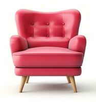 Modern red chair isolated photo