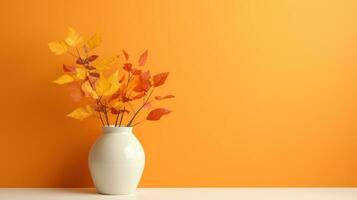 Minimalist wallpaper with autumn bouquet photo