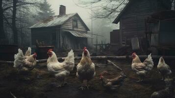 Chicken on the farm photo