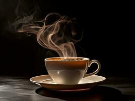 Hot fresh coffee photo