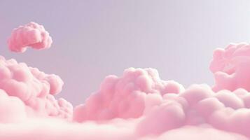 Pink pastel clouds photo