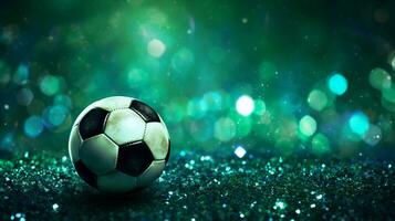 Green soccer sport background photo