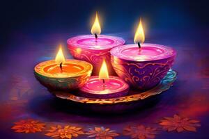 Diwali festival of lights background photo