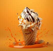 Ice cream background photo