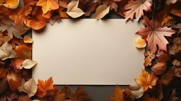 Autumn leaves background photo