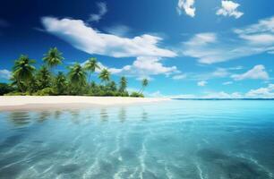 Tropical island beach wallpaper photo