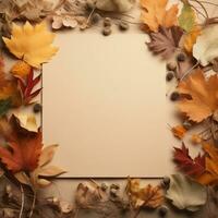 Autumn leaves background photo