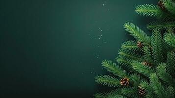 Navidad verde antecedentes con abeto ramas foto