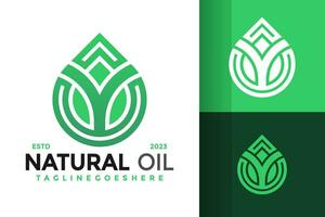 letra y natural petróleo soltar logo diseño vector símbolo icono ilustración