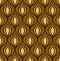 DARK BROWN VECTOR SEAMLESS BACKGROUND WITH MUSTARD AND YELLOW ABSTRACT ART DECO FIGURES