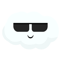 sonriente linda nube png