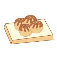 takoyaki cibo illustrazione png