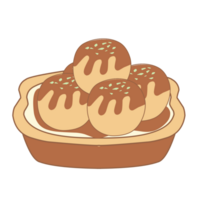 takoyaki cibo illustrazione png