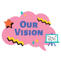 our vision  sticker retro png