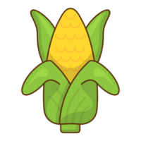 Corn Fruit Vegetable Fill Style png