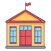 School Building Fill Style b png