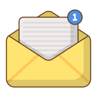 Mail Notification Icon Set Fill Style png