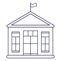 School Building Line Style b png