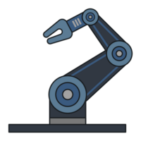 robótico brazo inteligente industria icono contorno llenar estilo png