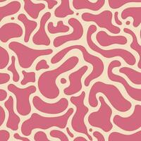 Vector seamless organic shapes pattern. Abstract wavy spots wallpaper.