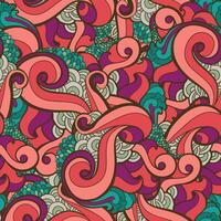 vector seamless hand drawn abstract swirl floral background