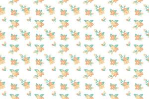 A tiny orange flower as seamless pattern background vector