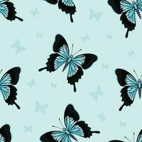 Seamless pattern of multiple butterflies. Contemporary composition for print vector