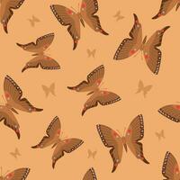 Seamless pattern of multiple butterflies. Contemporary composition for print vector