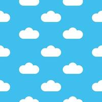 Cloud on blue sky seamless pattern background for wrapping, wallpaper vector