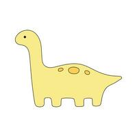 Dinosaur doodle handdrawn cartoon for element, illustration, kids vector