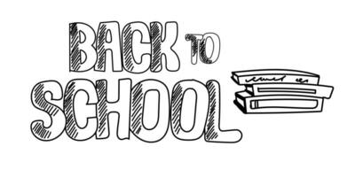 Back to School Doodle Banner. Can be used for creating banners or headers for educational websites or blogs, Creating educational materials, designing invitations or flyers vector