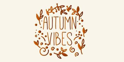 Autumn vibes banner. Can be used for creating social media banners, designing website headers, Designing greeting cards or invitations, and creating promotional materials. Vector illustration.