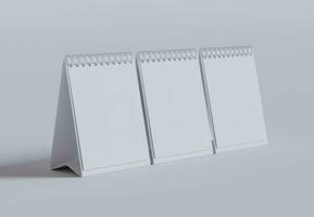 Desk Calender white color and realistic textures photo