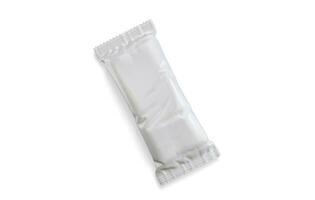 Protein bar package white color rendered with 3D software photo